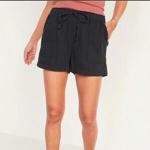 🌈OLD NAVY | Women's High Waisted Textured Cotton Twill Cargo Shorts L